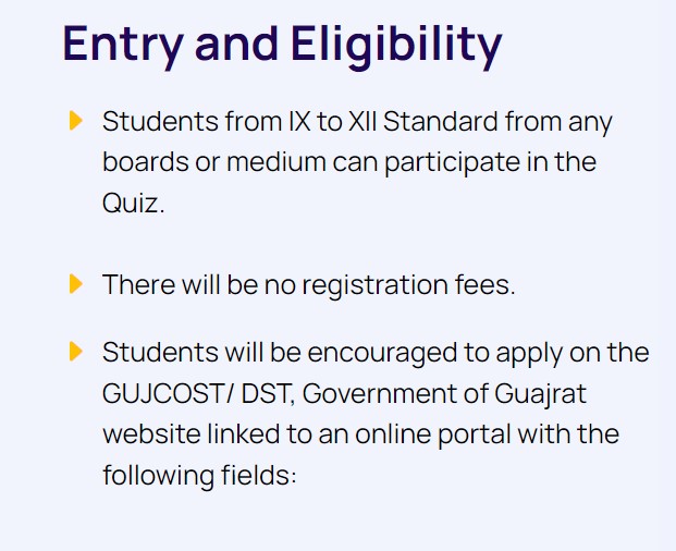 STEM QUIZ FOR STD 9 TO 12 REGISTRATION